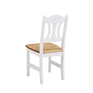 Kristel Solid Wood Dining Chair (Set of 2) White-lime-coloured