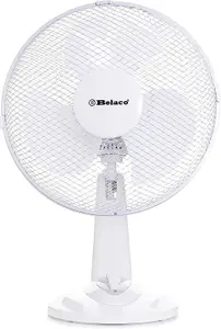 Belaco 12" Desk Fan - Table Fan - white