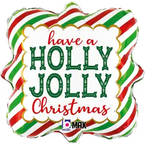 Oaktree Holly Jolly Christmas Foil Balloon Multicoloured (One Size)