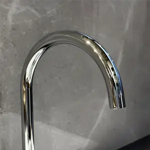 Liquida LU407CH Swivel Spout Swan Neck Twin Lever Chrome Kitchen Mixer Tap