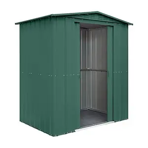 Globel 6x5ft Apex Metal Garden Shed - Green