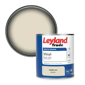 Leyland Trade Vinyl Matt Walls & Ceilings Emulsion Paint Vanilla Love (PPG1099-2) 1L