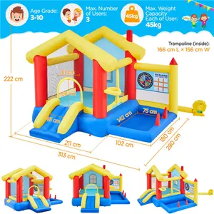 3.1 x 2.8 x 2.2m Bouncy Castle with Slide and Air Blower