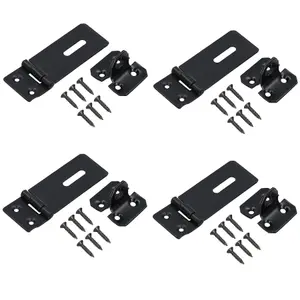 75mm heavy Duty Safety Hasp and Staple Security Lock Gates Sheds Doors 4 Pack