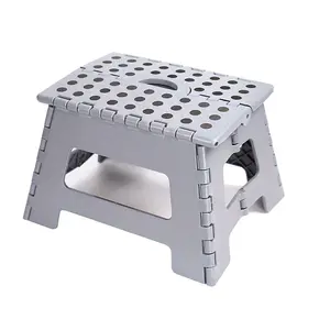 Dekton Folding Step Stool 150kg Max Anti Slip Home Workplace Aid Ladder Portable - 35cm Grey