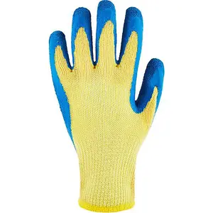 Set Of 12 Rubber Coated Builders Gloves  Latex Material, Large, Strong Grip Safety Gloves