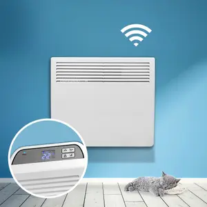 Smart Wifi Electric Panel Heater 1000W Timer Wall Mounted & Floor Stand White