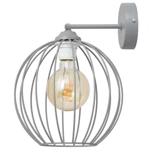 Luminosa Mercure Wall Lamp Grey 26cm