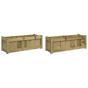 Berkfield Garden Planters 2 pcs Impregnated Wood Pine