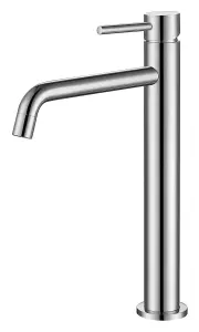 VURTU Ares Long Spout High Basin Mixer, 1/4 Turn, Single Lever Ceramic Disc, 300(H) x 55(W), Chrome, 401104