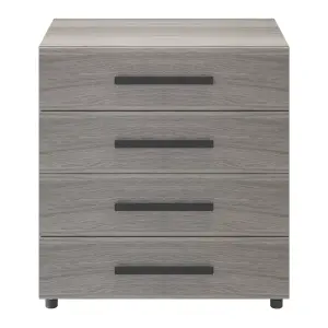 Atomia Freestanding Matt grey oak effect 4 Drawer Chest of drawers (H)800mm (W)750mm (D)450mm