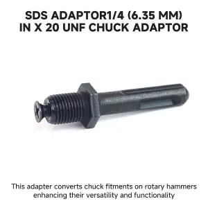 BAP SDS Plus Chuck Adaptor 1/2 inch x 20 UNF - Fits Makita Bosch Dewalt BP-17044