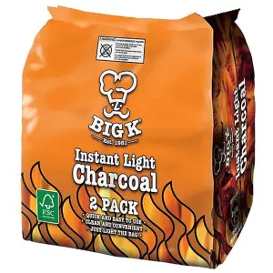 Big K BBQ Instant Light Charcoal 2kg