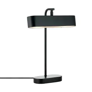 Nordlux Merlin Indoor Living Dining Bedroom Table Lamp In Black (Diam) 30cm