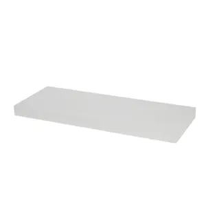 GoodHome Cusko Gloss white Rectangular Floating shelf (L)80cm x (D)23.5cm