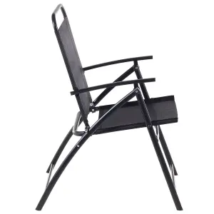 Set of 6 Garden Chairs LIVO Metal Black