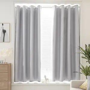 Gazebo Curtains Waterproof Blackout Curtains,Drapes Windproof UV Protection for Porch Gazebo Pergola,132 x 274cm Grey 1 Panel