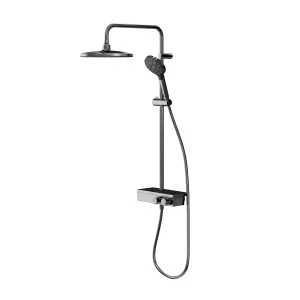 GoodHome Kolima titanium Thermostatic Multi head shower