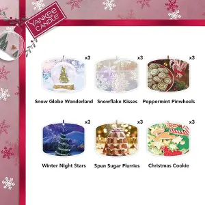 Yankee Candle Gift Set - 18 Scented Tea Lights and Holder in a Festive Box - Snow Globe Wonderland Collection