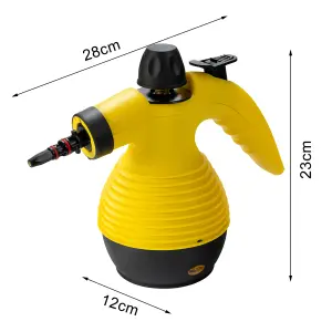 Costway Multipurpose Steam Cleaner Handheld Steamer W/ 9-piece Accessories for Home Car