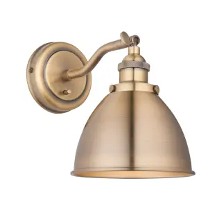 Sturton Antique Brass Modern Industrial 1 Light Wall Light