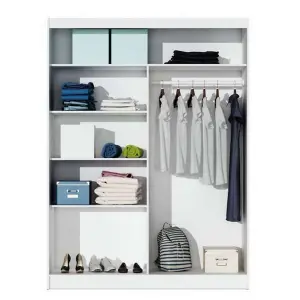 Sliding Door Wardrobe DAKOTA 160 cm Grey