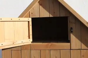 Outdoor Brighton Garden Wooden Storage Cabinet or Tool Shed In Natural