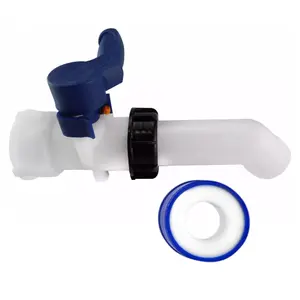 Premium IBC 2 Inch S60X6 Tank Valve Tap with 2 Inch Barb Connector and PTFE Tape Leak Proof Liquid Control