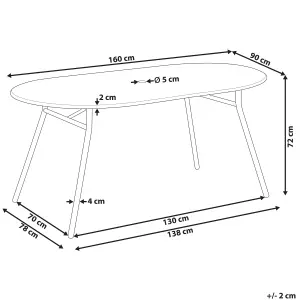 Garden Table Steel Light Blue CALVI