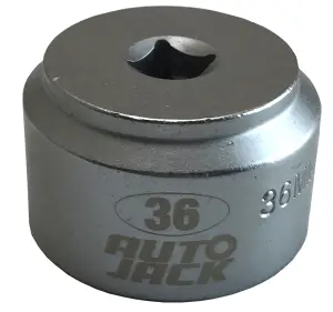 Autojack 36mm Oil Filter Socket 3/8" Sq Drive Low Profile