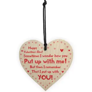 Valentines Gifts For Him Her Wood Heart Funny Joke Gift For Boyfriend Husband Wife