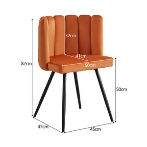 Lawrey Upholstered Dining Chair Orange