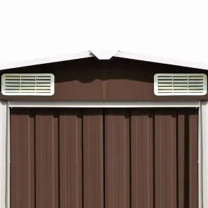 Berkfield Garden Shed Brown 257x990x181 cm Galvanised steel