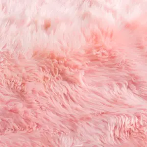 Luxurious Double Blush Pink Sheepskin Rug