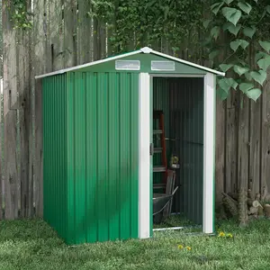 Brely 5 ft. W x 4 ft. Galvanised Steel Pent Garden Shed