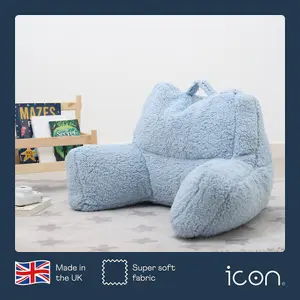 icon Teddy Bear Cuddle Cushion Blue Reading Support Pillow