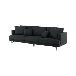 Sofia Sofa , Black / Black Fabric