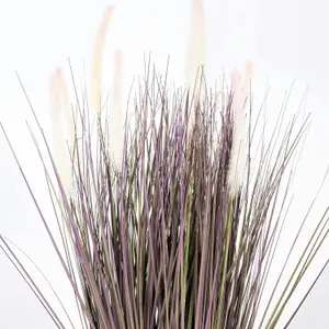 Blooming Artificial - 80cm / 2.5ft Grey / Pink Fake Pennisetum Grass