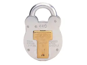 Squire 440/KA PEF3 440KA Old English Padlock with Steel Case 51mm Keyed HSQ440KA