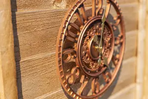 Outdoor Garden Bronze Effect Mechanical Clock