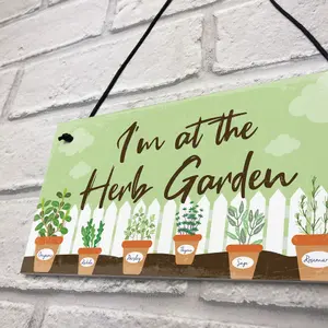 Red Ocean Novelty Garden Signs And Plaques Herb Garden Sign Shed Sign Home Decor Gift Keepsake