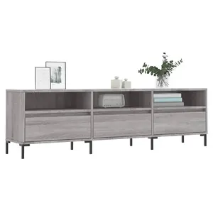 Berkfield TV Cabinet Grey Sonoma 150x30x44.5 cm Engineered Wood