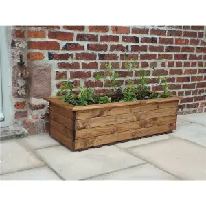 Traditional Extra Large Wooden Trough Planter