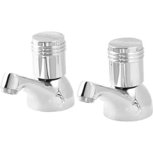 GoodHome Annagh Bath Pillar Tap, Pack of 2