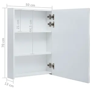 Berkfield LED Bathroom Mirror Cabinet 50x13x70 cm