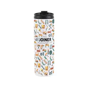 Joiner Carpenter Travel Mug - Novelty Trades Gift Stainless Steel Vacuum-Sealed Double-Walled Hot/Cold Drinks Travel Flask