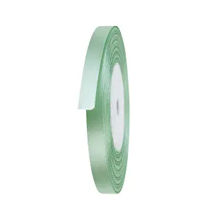 6mm Mint Green Double Sided Satin Polyester Ribbon Roll, 25 metres