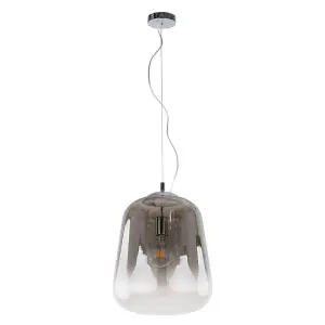 Luminosa Modern Hanging Pendant Smoky 1 Light , E27