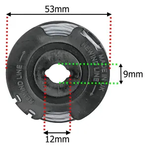 SPARES2GO 6m Line Spool & Cover compatible with Spear & Jackson 24v CLGT2425H Strimmer Trimmer (1.5mm)