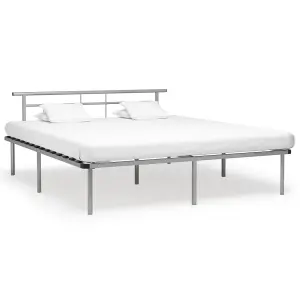 Berkfield Bed Frame Grey Metal 180x200 cm 6FT Super King